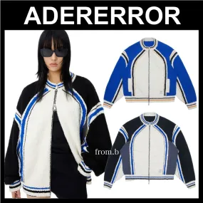 ADERERROR  |Crew Neck Unisex Street Style Long Sleeves Cotton Fringes