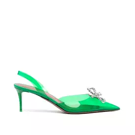 Amina Muaddi Rosie Glass Slingback  Décolleté