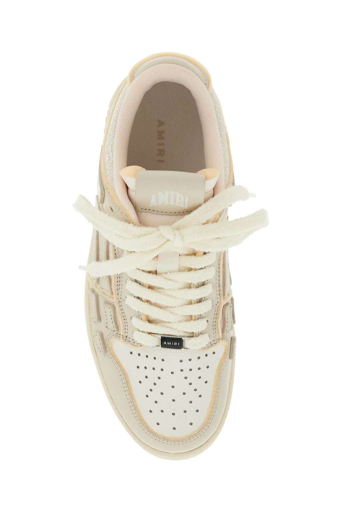 Amiri Collegiate Skel Top Low Sneakers   Beige