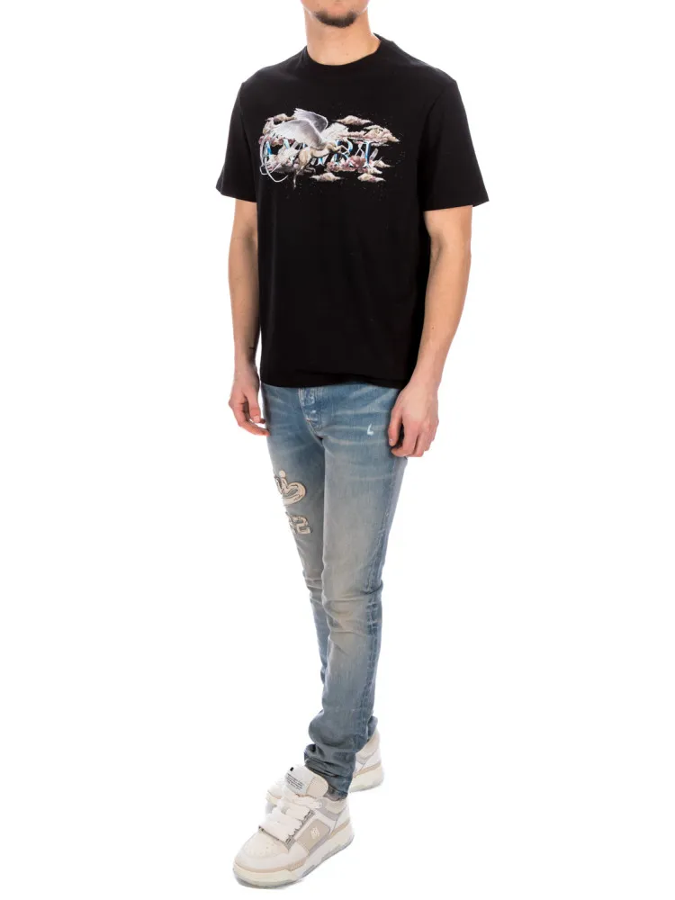 Amiri Pegasus Script Logo Tee | Credomen