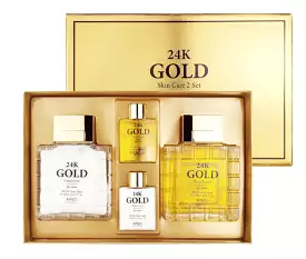 ANJO Professional 24k Gold Skincare Set For Men Anti Wrinkles Moisture Homme Cosmetics