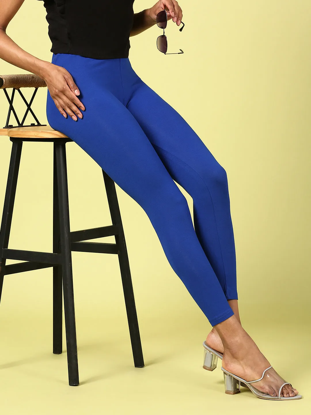 Ankle Length Leggings Viscose-Royal Blue