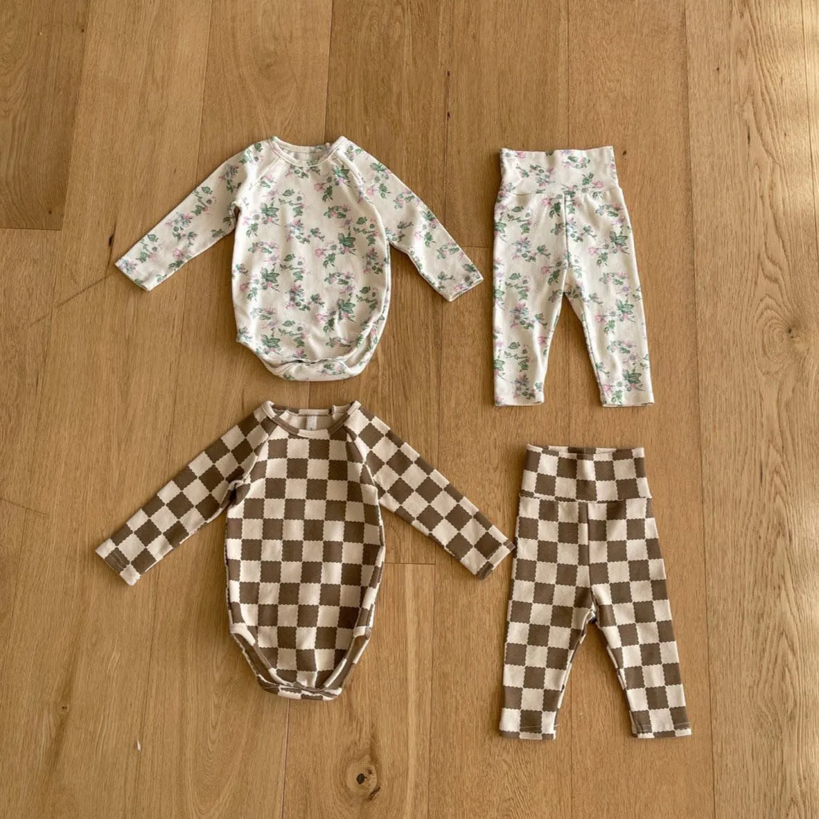 Baby Bodysuit and Leggings Set (3-18m) - Floral