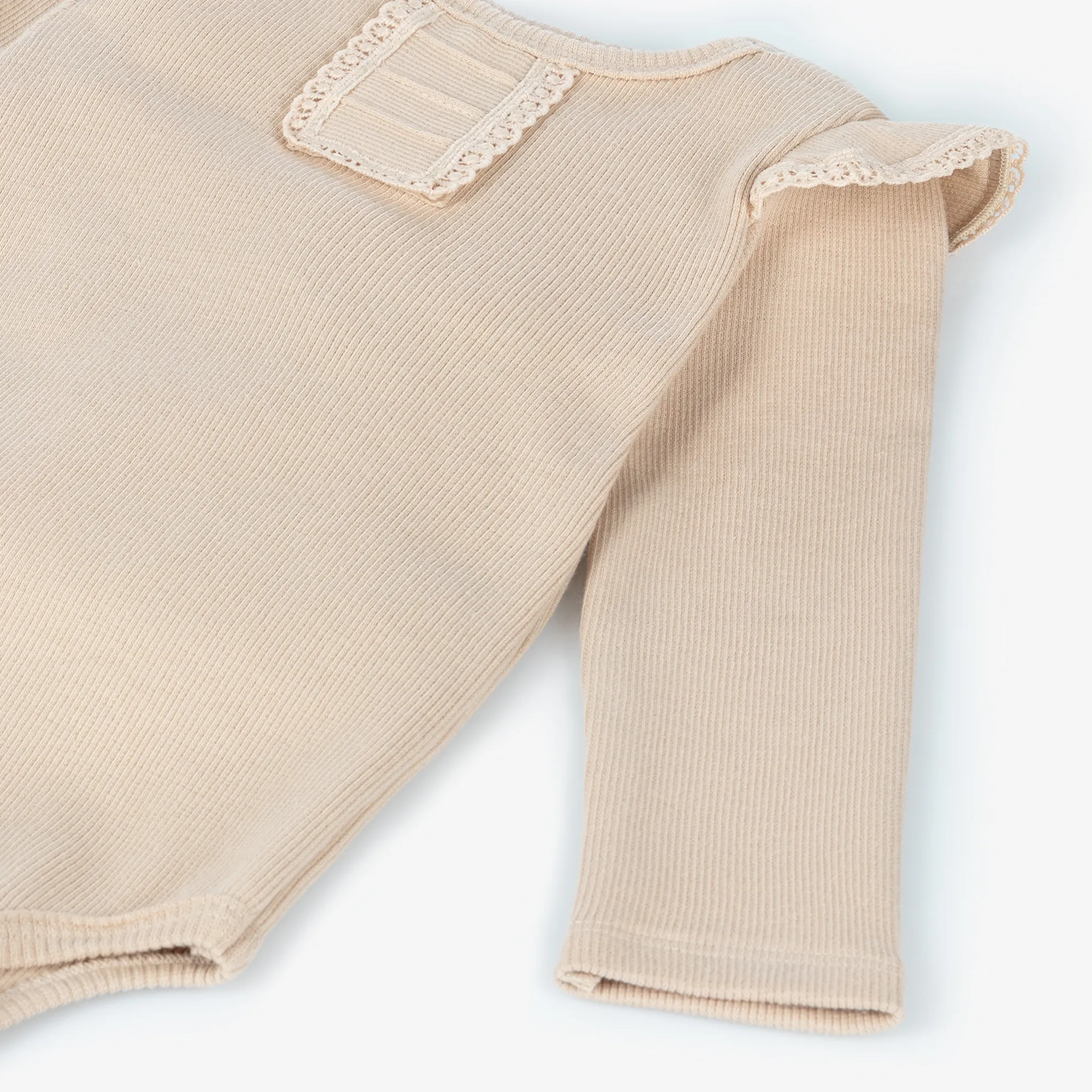 Baby Girls Beige Cotton Leggings Set