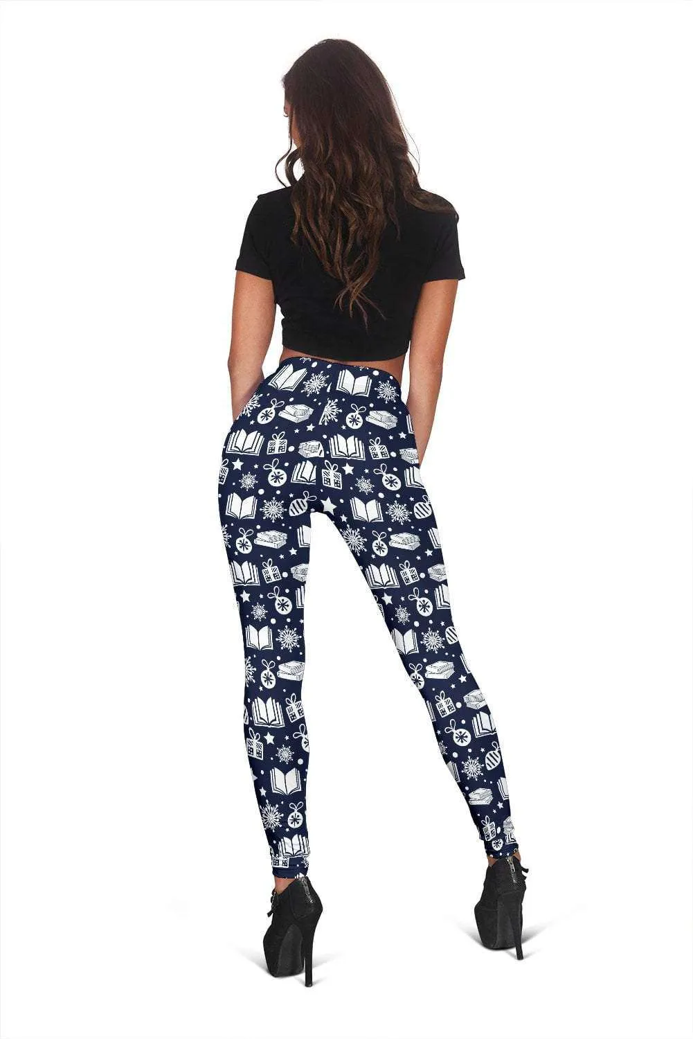 Blue Bookish Christmas Women's Leggings