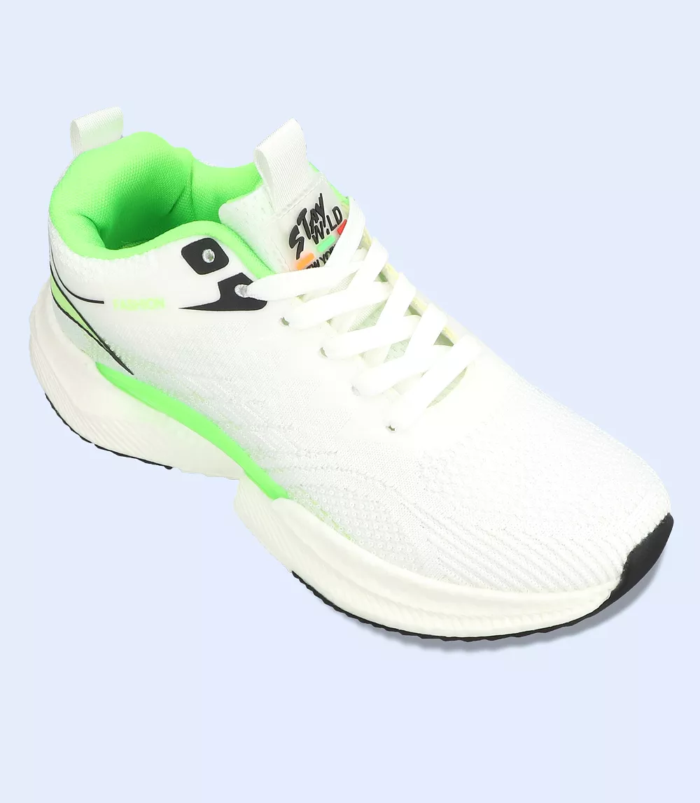 BM6210-WHITE/GREN-Men Sports Shoes