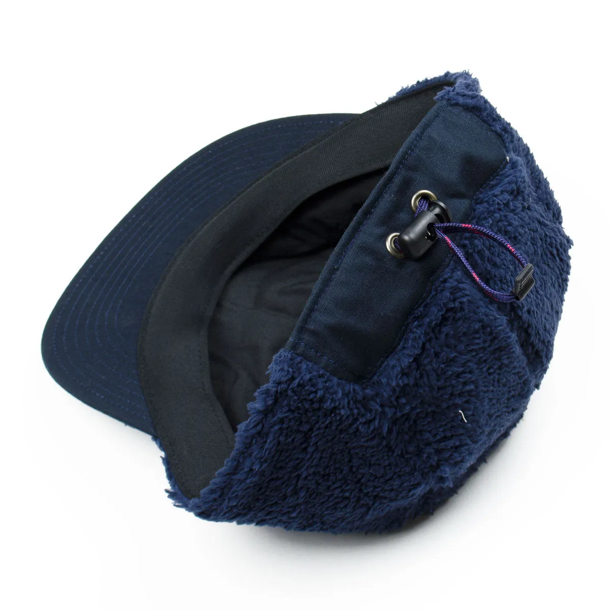 cableami - Boa Fleece Cap With Drawcord - Navy