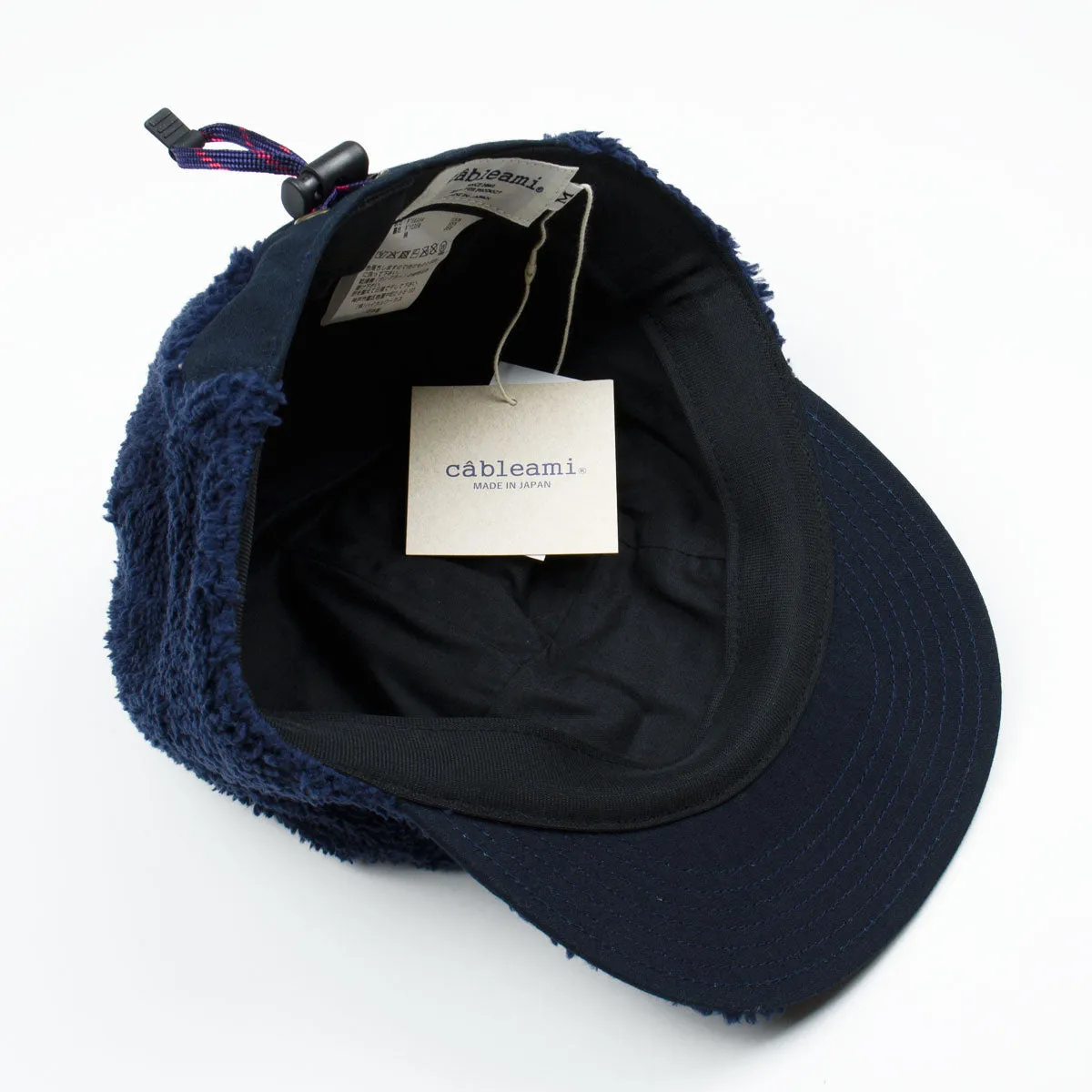 cableami - Boa Fleece Cap With Drawcord - Navy