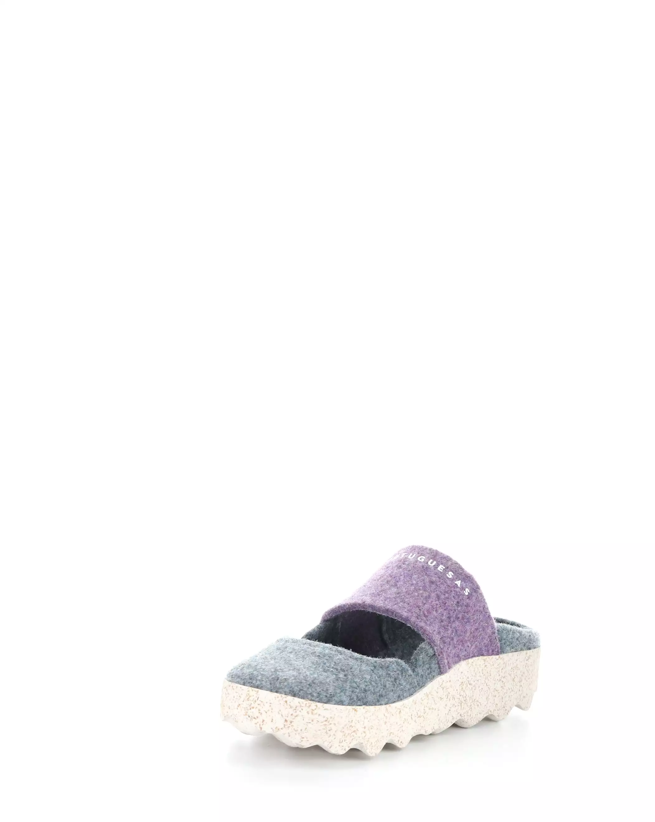 CANU185ASP 009 GREY BLUE/PURPLE Round Toe Mules