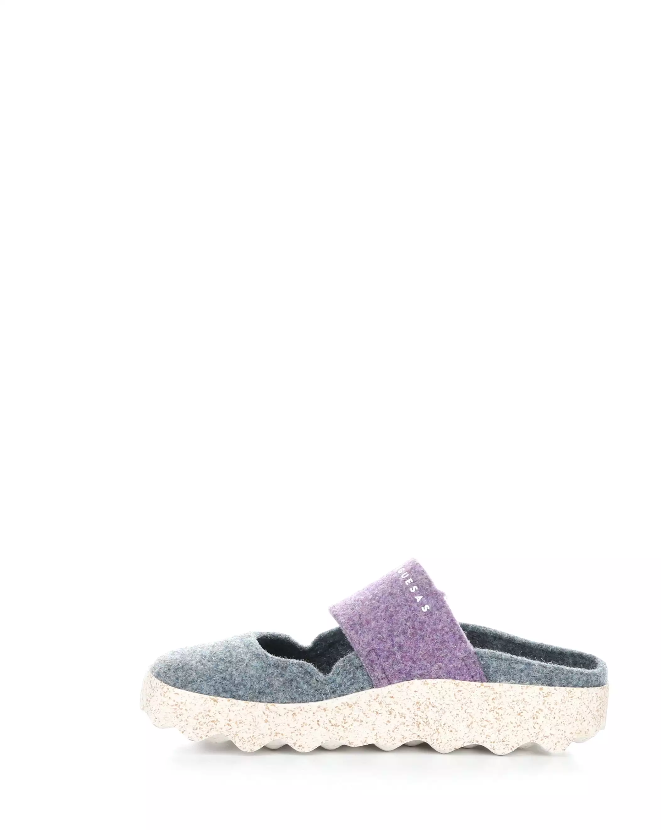 CANU185ASP 009 GREY BLUE/PURPLE Round Toe Mules