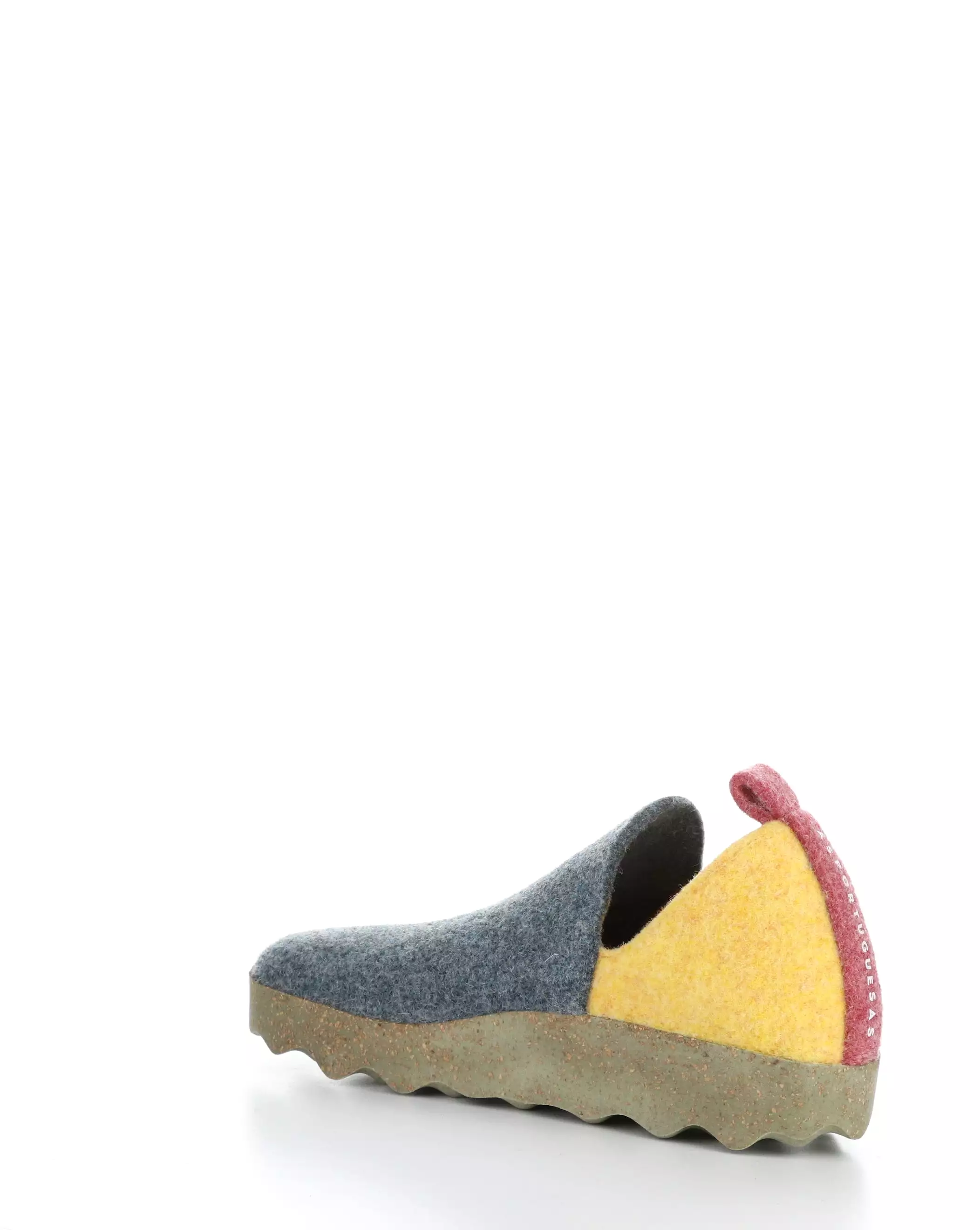 CITY086ASP 019 GREY BLUE/YELLOW Round Toe Shoes