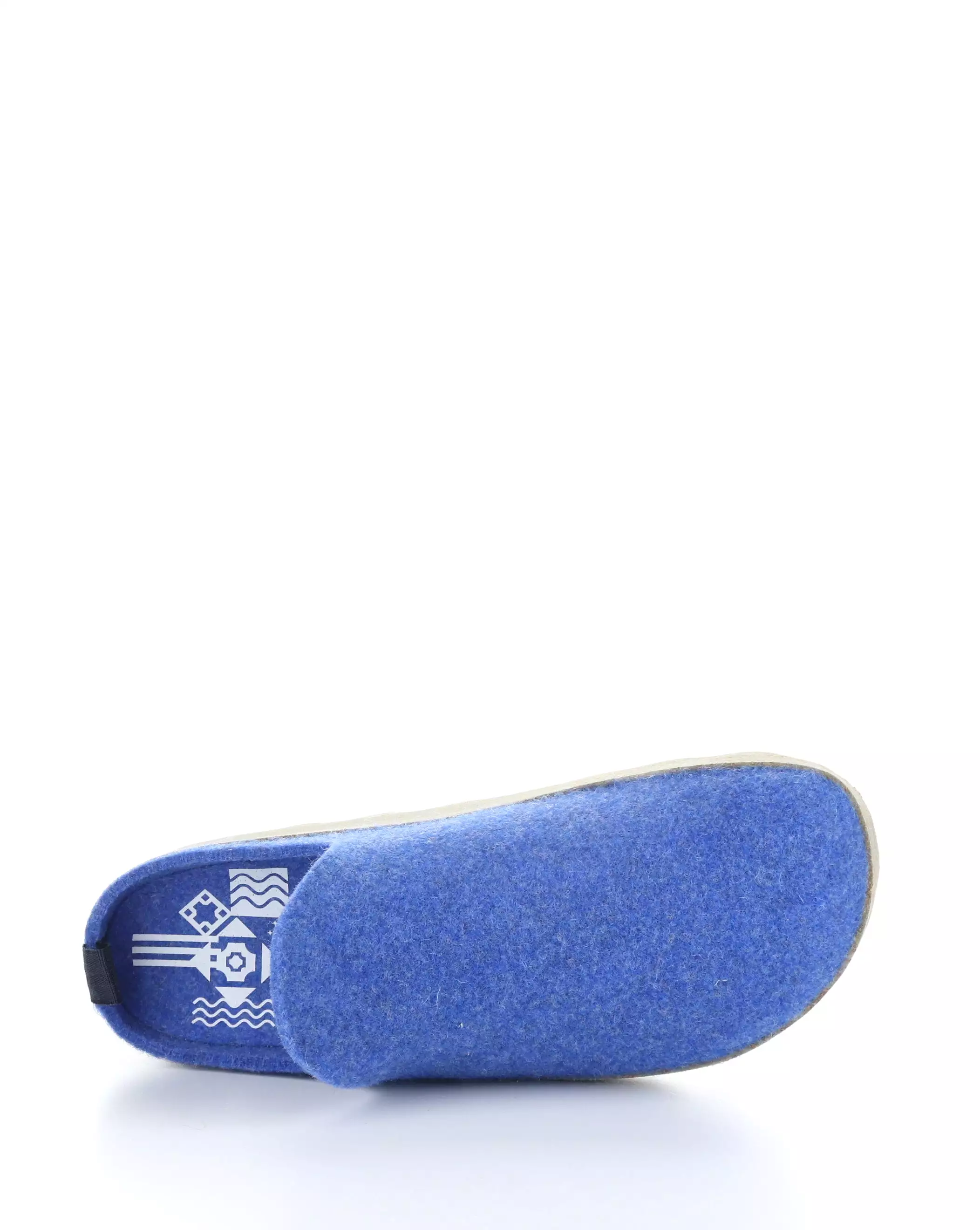 COME023ASP Blue Slip-on Mules