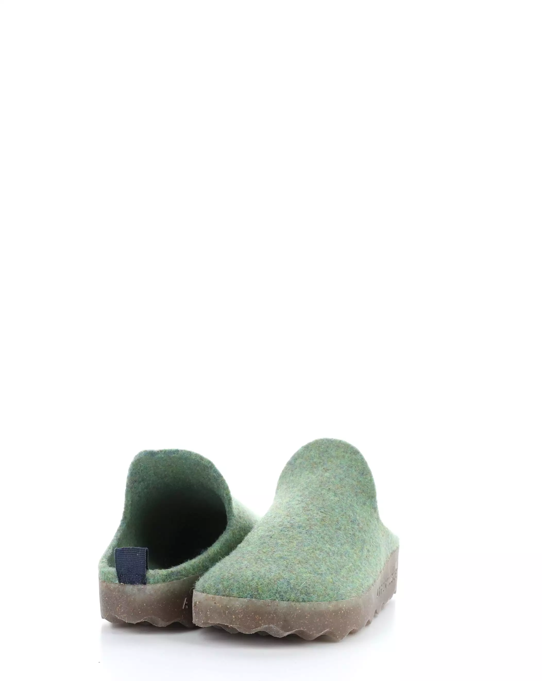 COME023ASP Green Slip-on Mules