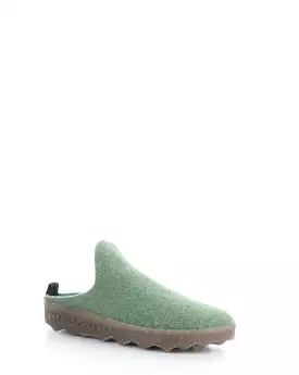 COME023ASP Green Slip-on Mules