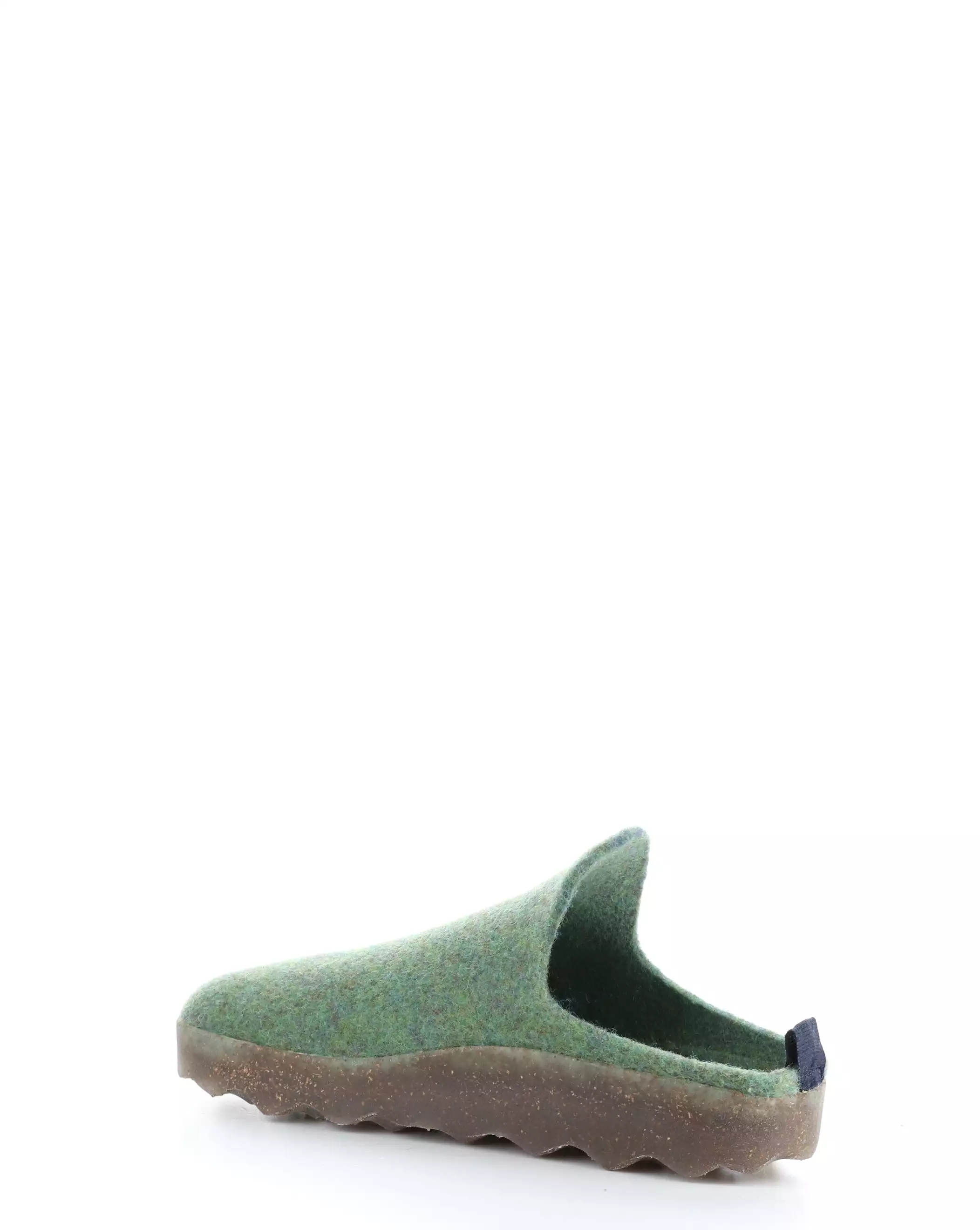 COME023ASP Green Slip-on Mules