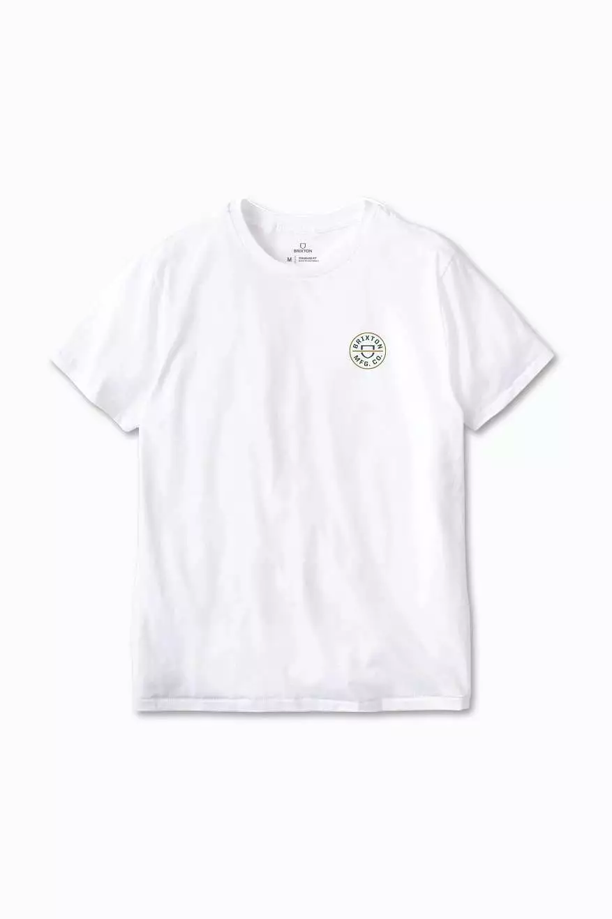 Crest II S/S Standard Tee - White/Pine Needle/Golden Brown