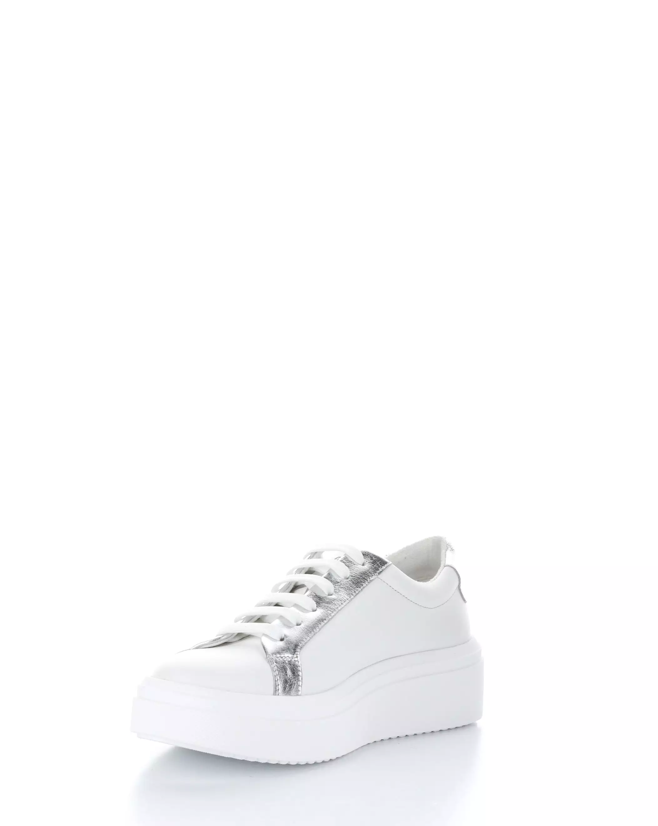 FUZI WHITE/SILVER Lace-up Shoes