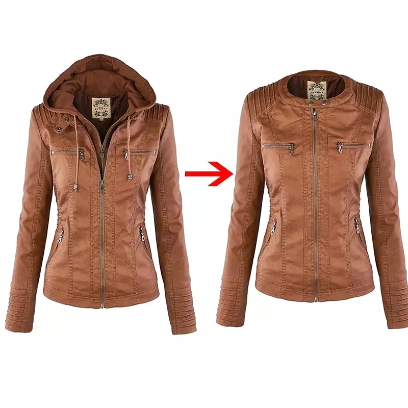 Hooded Leather Jackets For Women