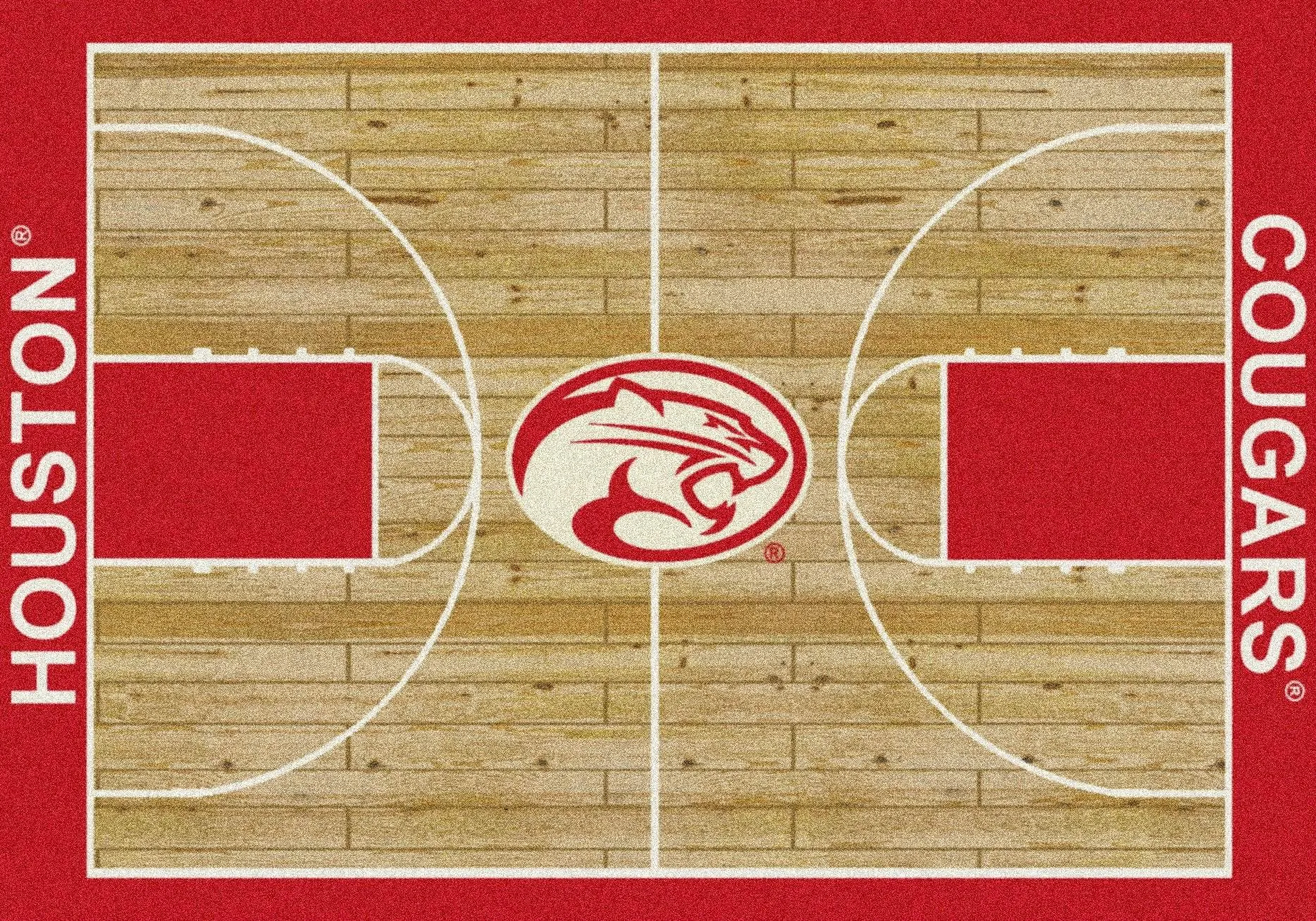 Houston Cougars Milliken Basketball Home Court Novelty Area Rug