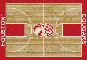 Houston Cougars Milliken Basketball Home Court Novelty Area Rug