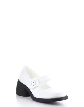 HUVI044FLY 004 WHITE Round Toe Shoes