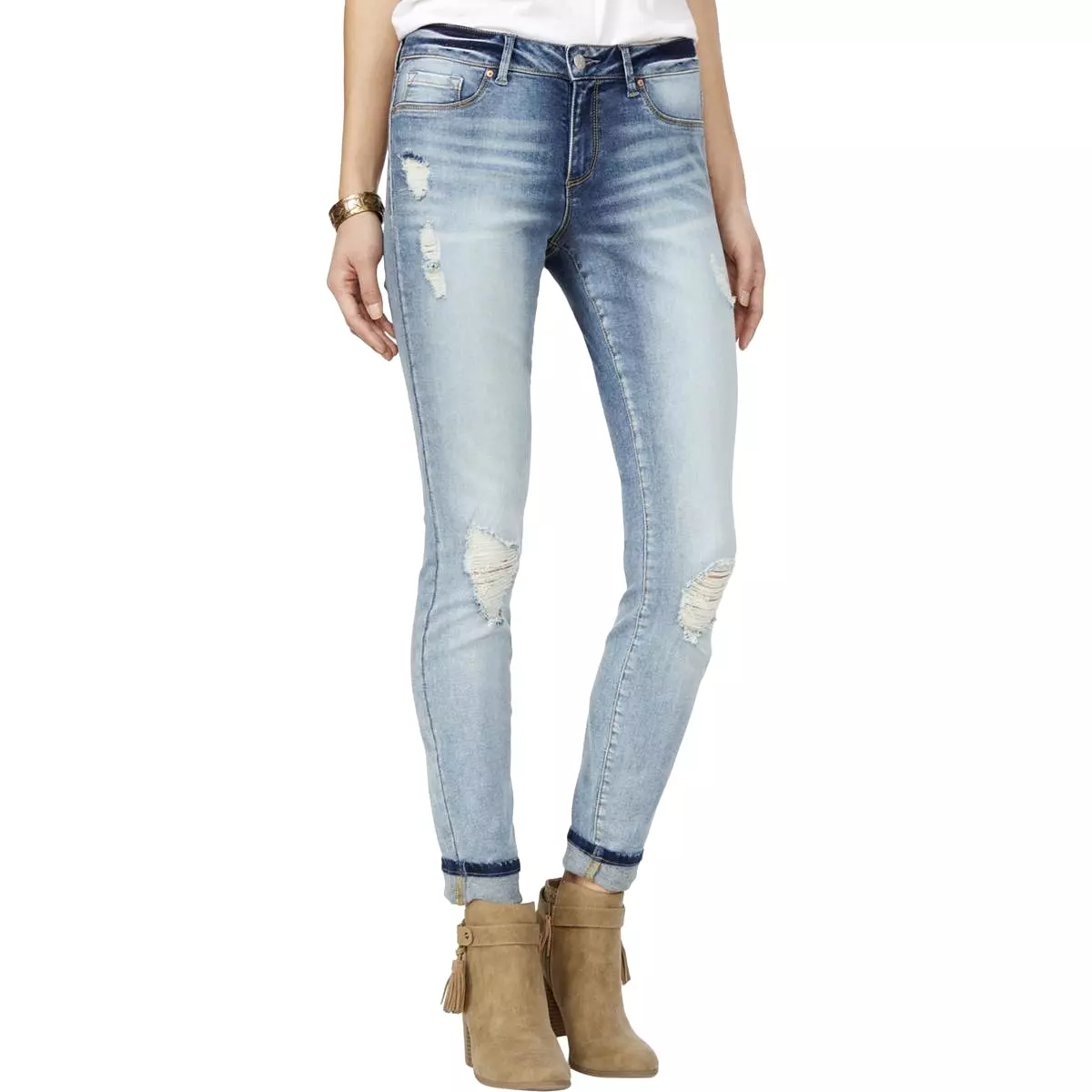 Jessica Simpson Womens Kiss Me Mid-Rise Stretch Skinny Jeans