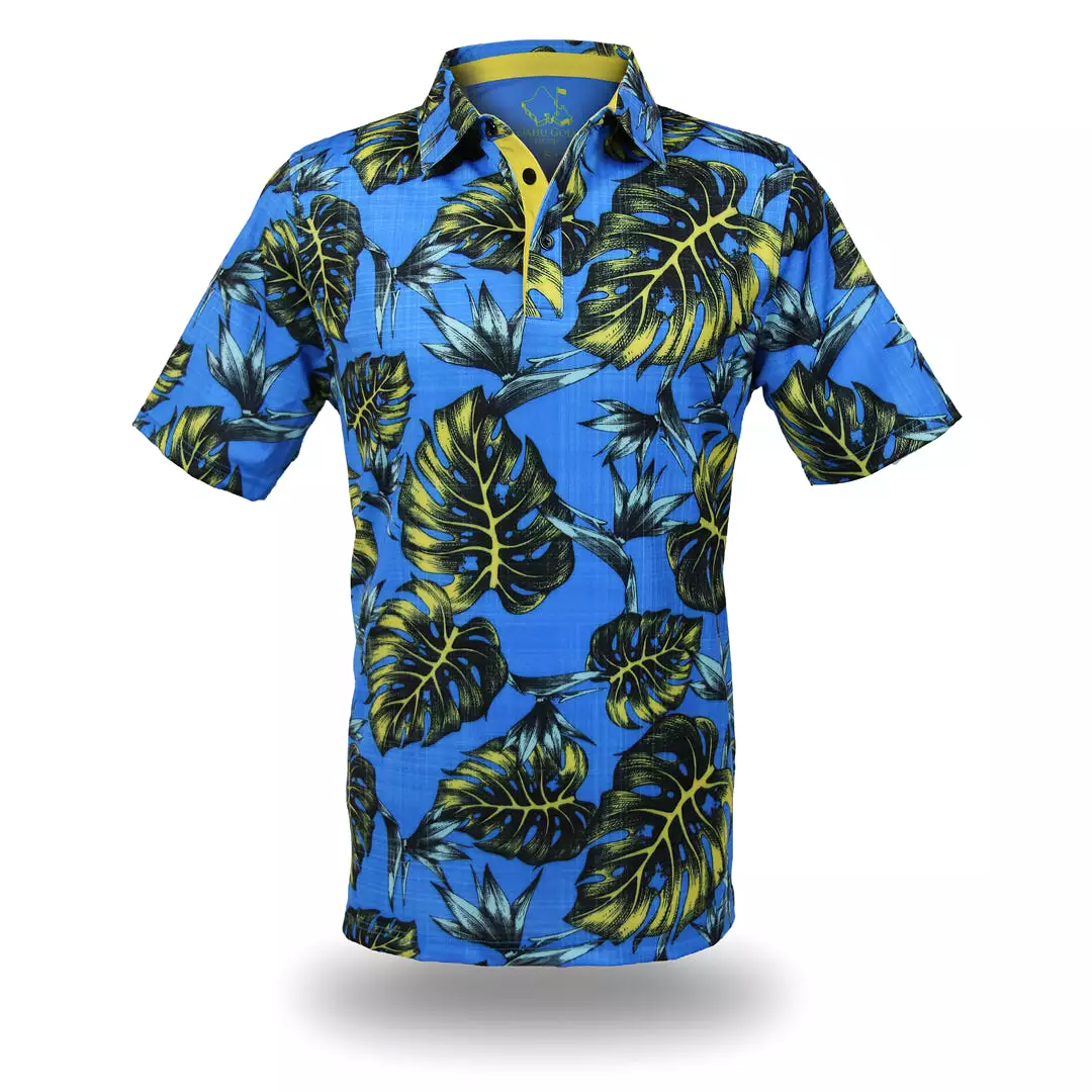 Jungle Blue Butter - OGA Men's Polo - Blues and Butter