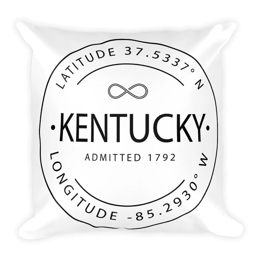 Kentucky - Throw Pillow - Latitude & Longitude