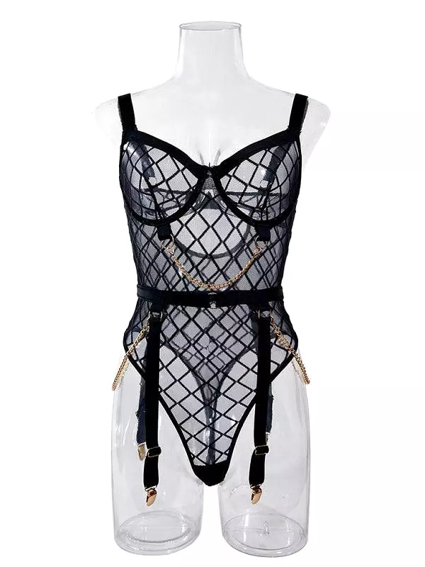 Ladies Cage Lingerie Sets