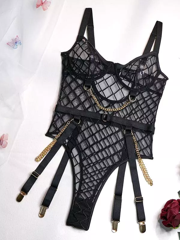 Ladies Cage Lingerie Sets