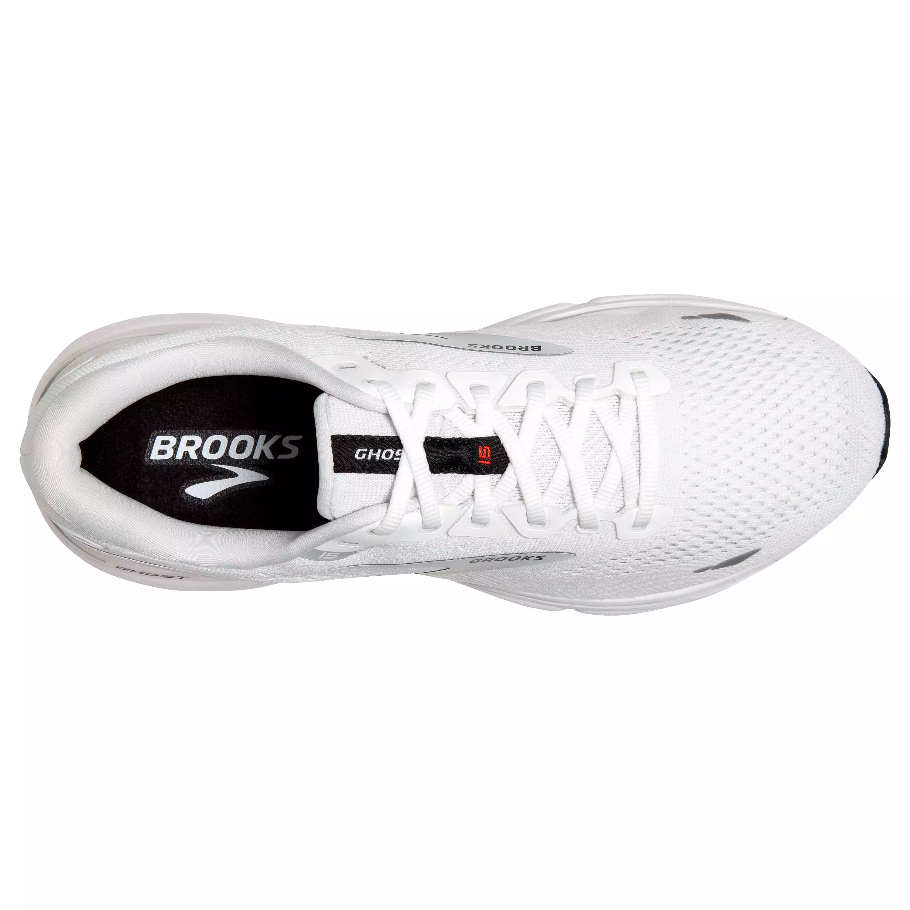 M Brooks Ghost 15 White/Black/Flame