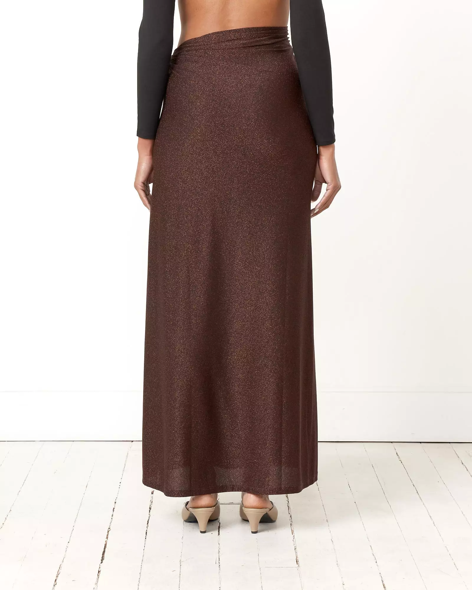 Maia Midi Skirt in Espresso