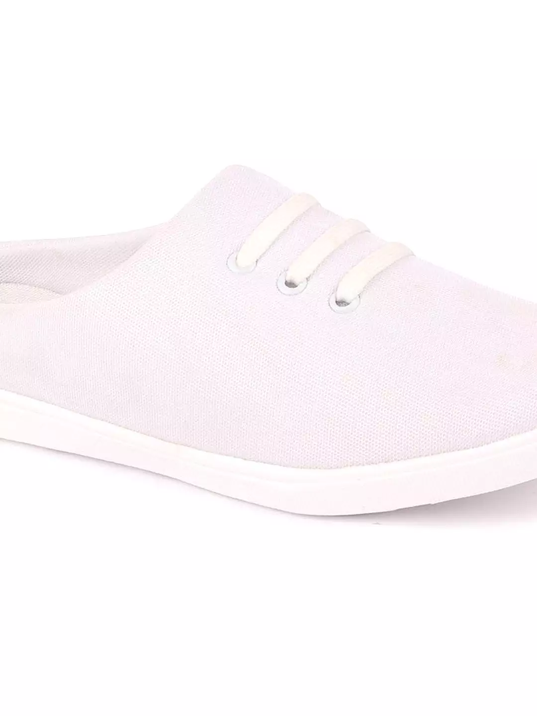 Men White Casual Canvas Slip-On Shoes