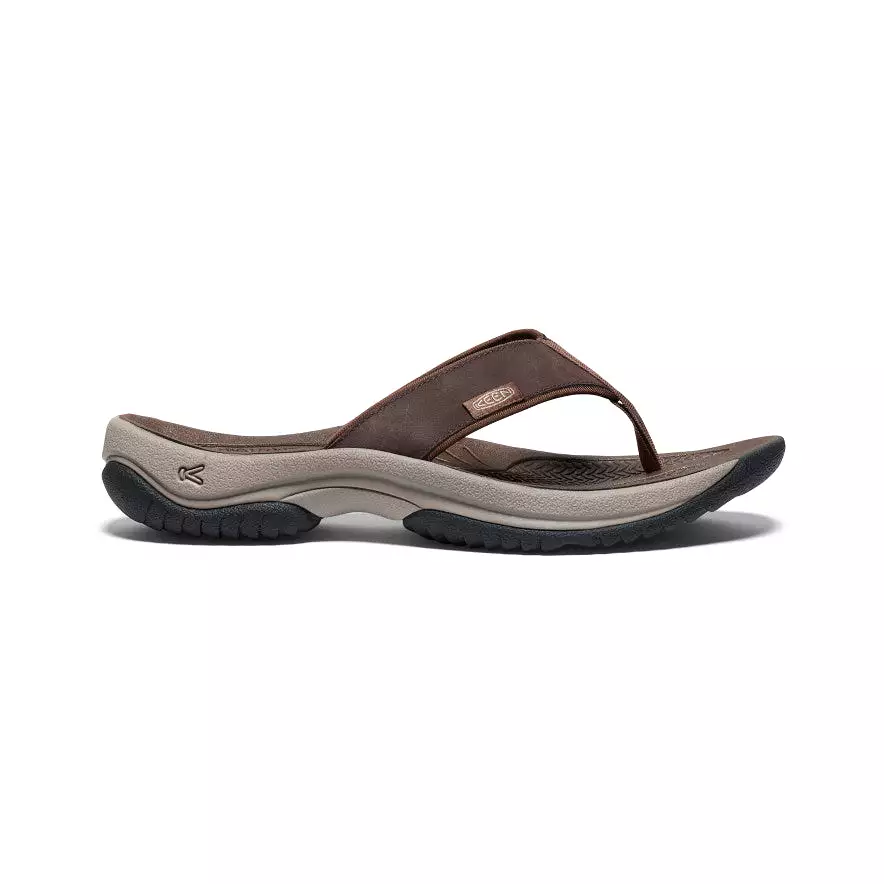 Men's Kona Leather Flip-Flop  |  Java/Dark Earth