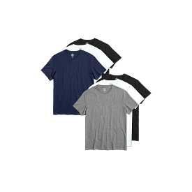 Men's Pima Cotton Crew Neck T-Shirt 6-Pack