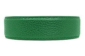 Pebble Grain Green with single stitch matching thread Strap