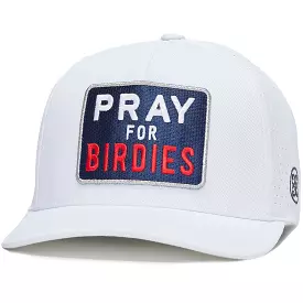 Pray For Birdies Stretch Twill Snapback Hat Snow - SS24