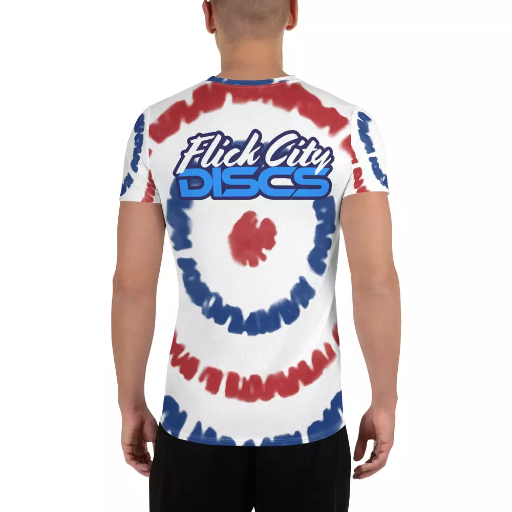 Red, White and Blue Tye Dye Men's Performance Shirt