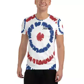 Red, White and Blue Tye Dye Men's Performance Shirt