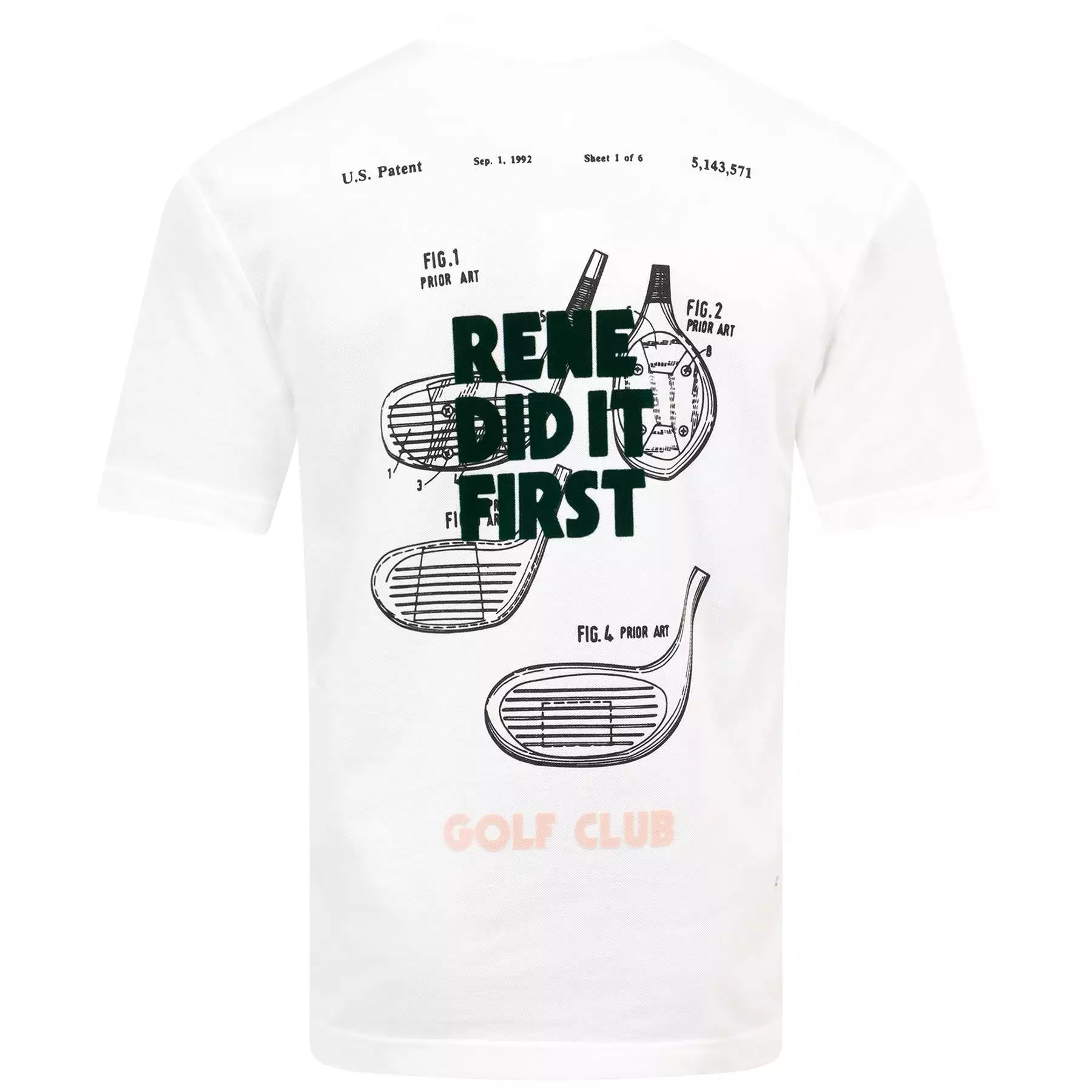 Regular Fit Cotton Golf Club Graphic T-Shirt White - SS24