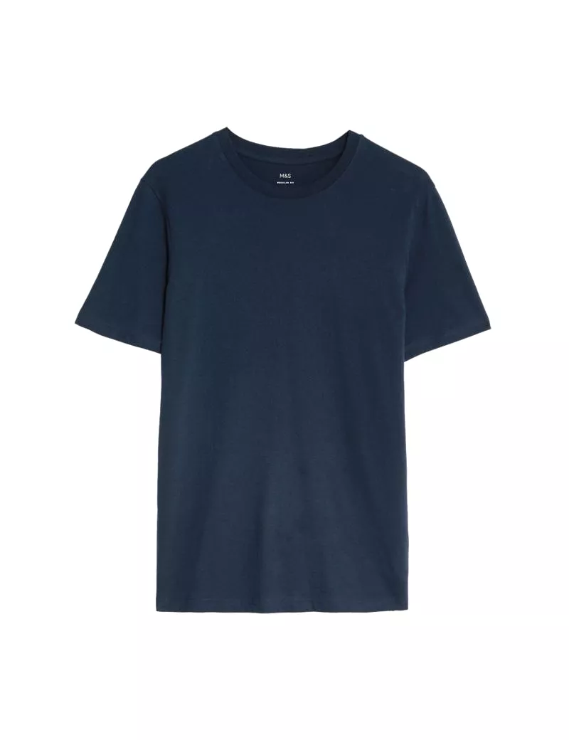 Regular Fit Pure Cotton Crew Neck T-Shirt