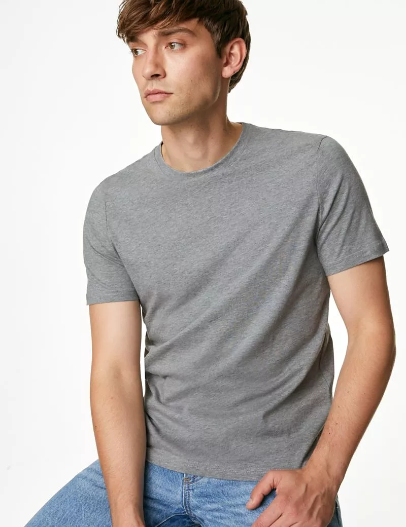 Regular Fit Pure Cotton Crew Neck T-Shirt