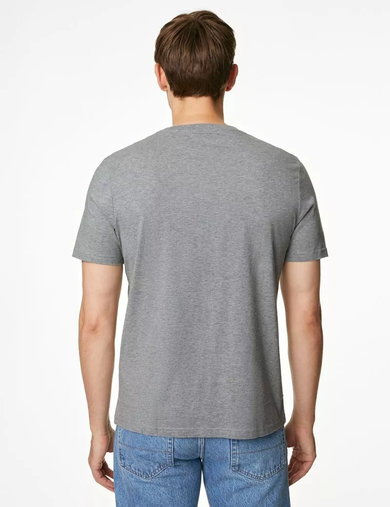 Regular Fit Pure Cotton Crew Neck T-Shirt