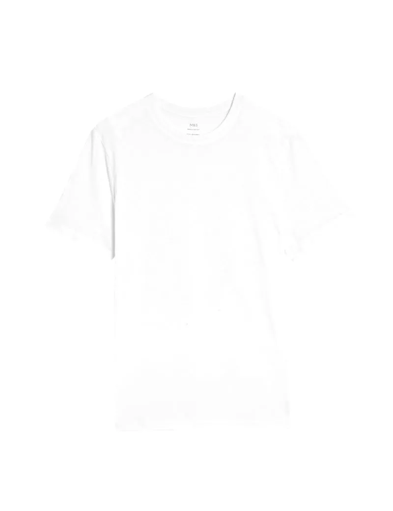 Regular Fit Pure Cotton Crew Neck T-Shirt