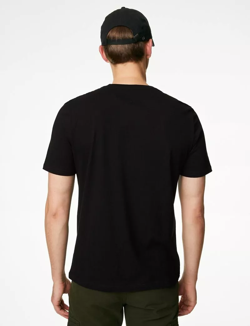 Regular Fit Pure Cotton Crew Neck T-Shirt