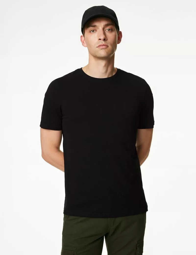 Regular Fit Pure Cotton Crew Neck T-Shirt