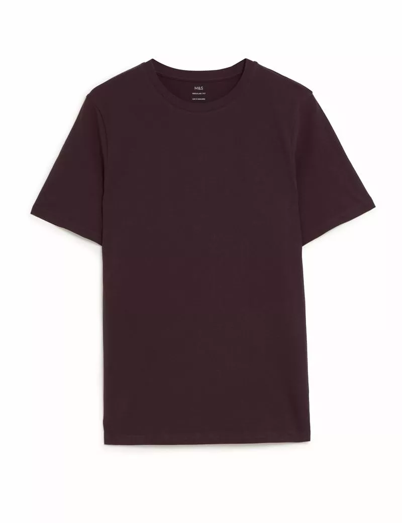 Regular Fit Pure Cotton Crew Neck T-Shirt