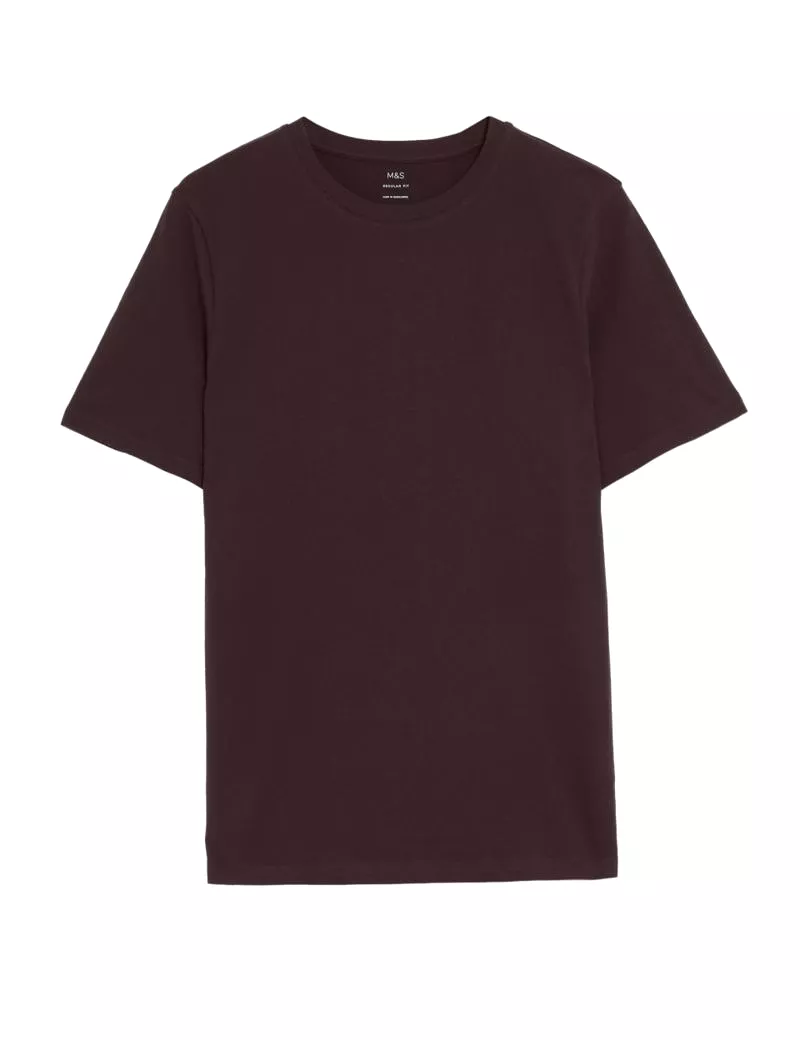 Regular Fit Pure Cotton Crew Neck T-Shirt