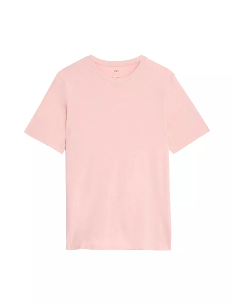 Regular Fit Pure Cotton Crew Neck T-Shirt