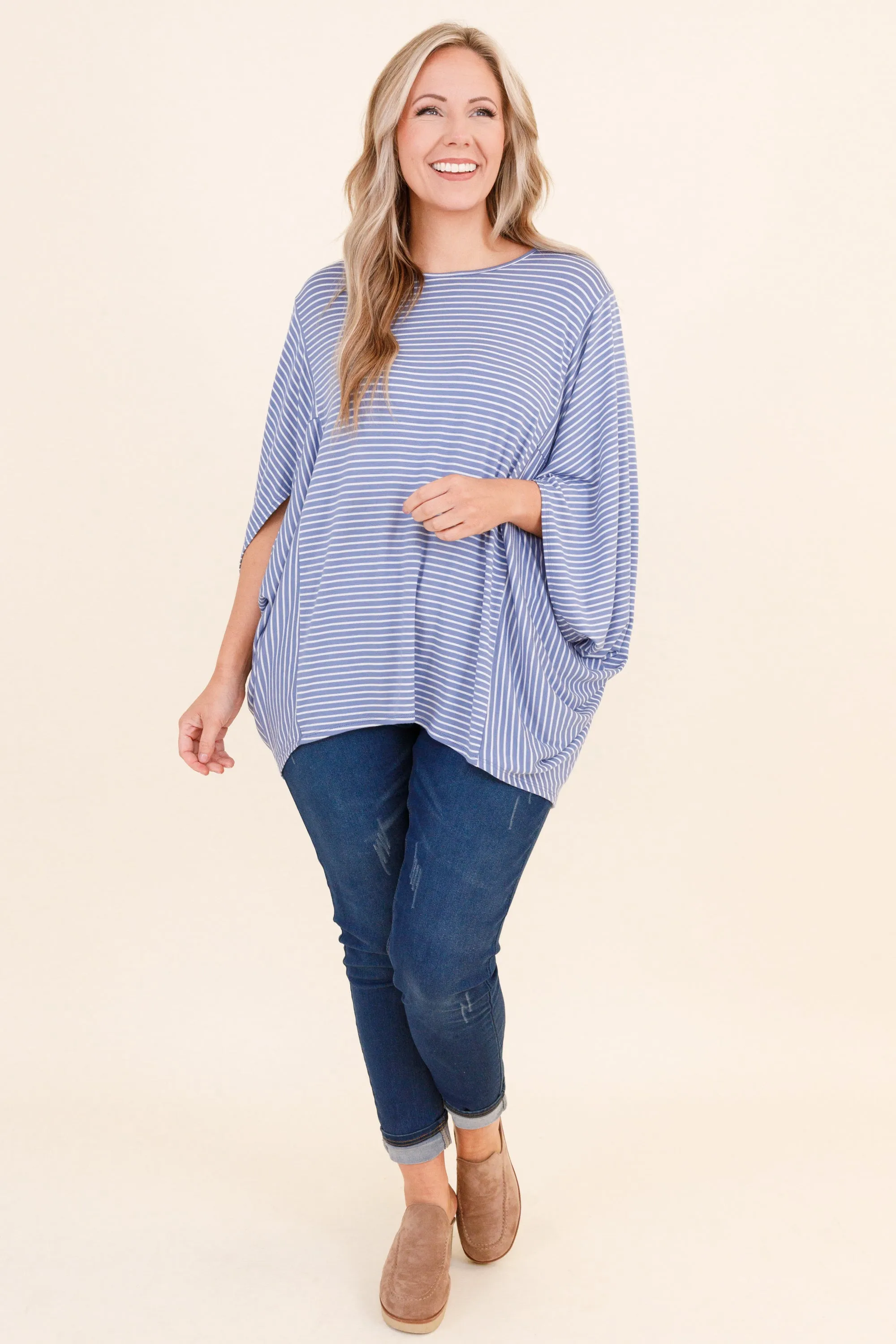 Rhythm And Blues Top, Blue Ivory